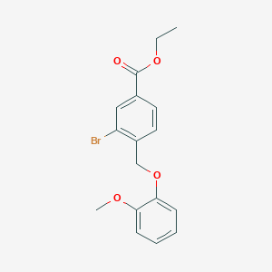 ethyl 3-bromo-4-[(2-methoxyphenoxy)methyl]benzoate