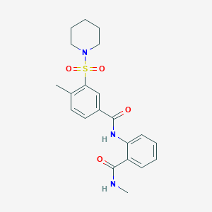 4-methyl-N-{2-[(methylamino)carbonyl]phenyl}-3-(1-piperidinylsulfonyl)benzamide