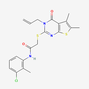 2-[(3-allyl-5,6-dimethyl-4-oxo-3,4-dihydrothieno[2,3-d]pyrimidin-2-yl)thio]-N-(3-chloro-2-methylphenyl)acetamide