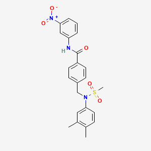 4-{[(3,4-dimethylphenyl)(methylsulfonyl)amino]methyl}-N-(3-nitrophenyl)benzamide