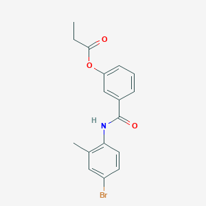 3-{[(4-bromo-2-methylphenyl)amino]carbonyl}phenyl propionate