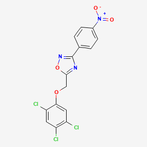 3-(4-nitrophenyl)-5-[(2,4,5-trichlorophenoxy)methyl]-1,2,4-oxadiazole