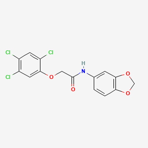 molecular formula C15H10Cl3NO4 B3622112 N-1,3-benzodioxol-5-yl-2-(2,4,5-trichlorophenoxy)acetamide 