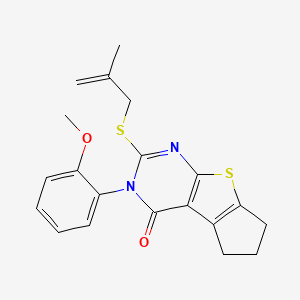 3-(2-methoxyphenyl)-2-[(2-methyl-2-propen-1-yl)thio]-3,5,6,7-tetrahydro-4H-cyclopenta[4,5]thieno[2,3-d]pyrimidin-4-one