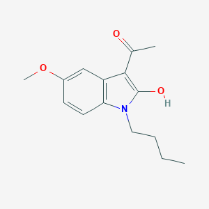 molecular formula C15H19NO3 B362215 1-(1-butyl-2-hydroxy-5-methoxy-1H-indol-3-yl)ethanone 
