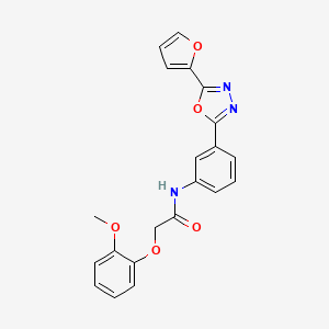 N-{3-[5-(2-furyl)-1,3,4-oxadiazol-2-yl]phenyl}-2-(2-methoxyphenoxy)acetamide