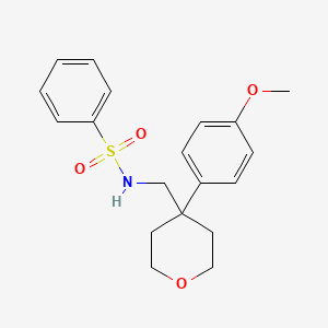 N-{[4-(4-methoxyphenyl)tetrahydro-2H-pyran-4-yl]methyl}benzenesulfonamide