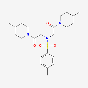 4-methyl-N,N-bis[2-(4-methyl-1-piperidinyl)-2-oxoethyl]benzenesulfonamide