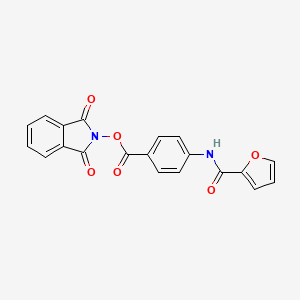 molecular formula C20H12N2O6 B3622204 N-(4-{[(1,3-dioxo-1,3-dihydro-2H-isoindol-2-yl)oxy]carbonyl}phenyl)-2-furamide 