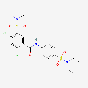 2,4-dichloro-N-[4-(diethylsulfamoyl)phenyl]-5-(dimethylsulfamoyl)benzamide