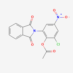 molecular formula C16H9ClN2O6 B3622239 [2-Chloro-6-(1,3-dioxoisoindol-2-yl)-4-nitrophenyl] acetate 