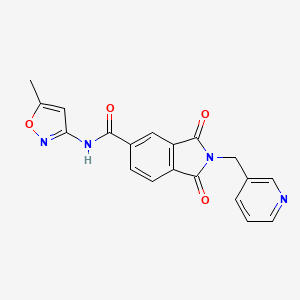 N-(5-methyl-3-isoxazolyl)-1,3-dioxo-2-(3-pyridinylmethyl)-5-isoindolinecarboxamide