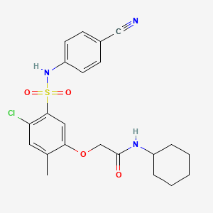 2-[4-chloro-5-[(4-cyanophenyl)sulfamoyl]-2-methylphenoxy]-N-cyclohexylacetamide