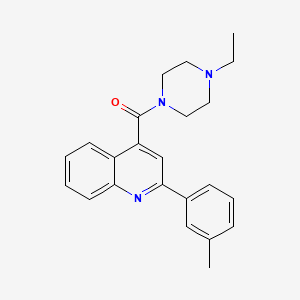 4-(4-ETHYLPIPERAZINE-1-CARBONYL)-2-(3-METHYLPHENYL)QUINOLINE