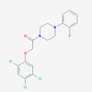 molecular formula C18H16Cl3FN2O2 B3622328 1-[4-(2-Fluorophenyl)piperazin-1-yl]-2-(2,4,5-trichlorophenoxy)ethanone 