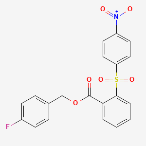 4-fluorobenzyl 2-[(4-nitrophenyl)sulfonyl]benzoate