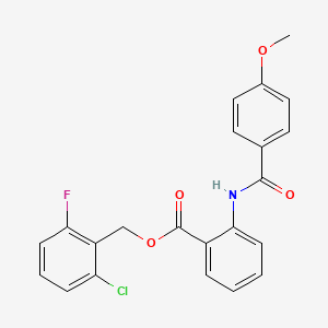 2-chloro-6-fluorobenzyl 2-[(4-methoxybenzoyl)amino]benzoate