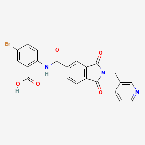 5-bromo-2-({[1,3-dioxo-2-(pyridin-3-ylmethyl)-2,3-dihydro-1H-isoindol-5-yl]carbonyl}amino)benzoic acid