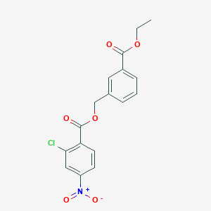 molecular formula C17H14ClNO6 B3622393 3-(ethoxycarbonyl)benzyl 2-chloro-4-nitrobenzoate 