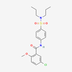 5-chloro-N-[4-(dipropylsulfamoyl)phenyl]-2-methoxybenzamide