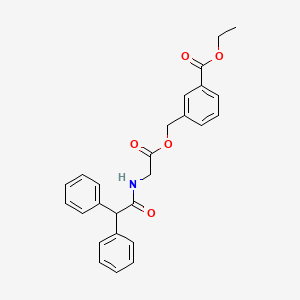 molecular formula C26H25NO5 B3622453 Ethyl 3-[({2-[(2,2-diphenylacetyl)amino]acetyl}oxy)methyl]benzoate 