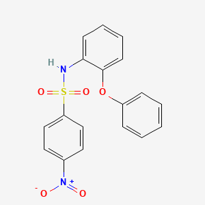 molecular formula C18H14N2O5S B3622456 4-硝基-N-(2-苯氧基苯基)苯磺酰胺 