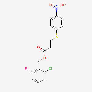 2-Chloro-6-fluorobenzyl 3-[(4-nitrophenyl)sulfanyl]propanoate