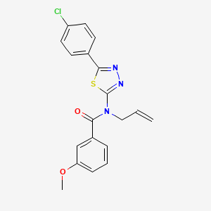 N-[5-(4-chlorophenyl)-1,3,4-thiadiazol-2-yl]-3-methoxy-N-(prop-2-en-1-yl)benzamide