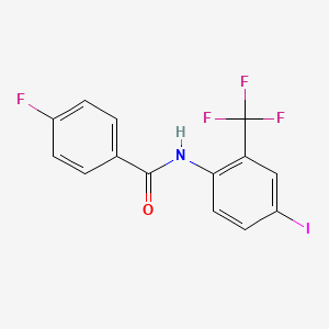 4-fluoro-N-[4-iodo-2-(trifluoromethyl)phenyl]benzamide