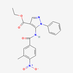 ethyl 5-[(3-methyl-4-nitrobenzoyl)amino]-1-phenyl-1H-pyrazole-4-carboxylate