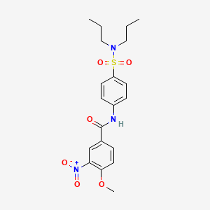 N-[4-(dipropylsulfamoyl)phenyl]-4-methoxy-3-nitrobenzamide