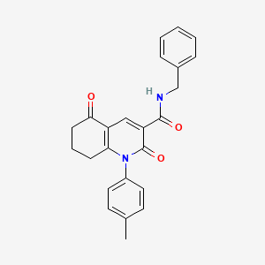 N-benzyl-1-(4-methylphenyl)-2,5-dioxo-7,8-dihydro-6H-quinoline-3-carboxamide