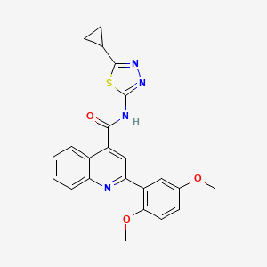 N-(5-cyclopropyl-1,3,4-thiadiazol-2-yl)-2-(2,5-dimethoxyphenyl)-4-quinolinecarboxamide