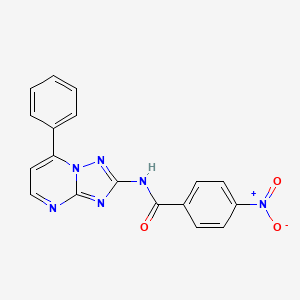 4-NITRO-N-{7-PHENYL-[1,2,4]TRIAZOLO[1,5-A]PYRIMIDIN-2-YL}BENZAMIDE