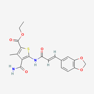 ethyl 4-(aminocarbonyl)-5-{[3-(1,3-benzodioxol-5-yl)acryloyl]amino}-3-methyl-2-thiophenecarboxylate