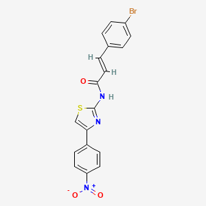 3-(4-bromophenyl)-N-[4-(4-nitrophenyl)-1,3-thiazol-2-yl]acrylamide