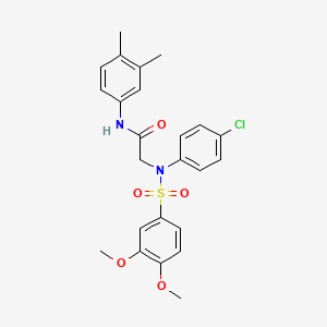 N~2~-(4-chlorophenyl)-N~2~-[(3,4-dimethoxyphenyl)sulfonyl]-N~1~-(3,4-dimethylphenyl)glycinamide