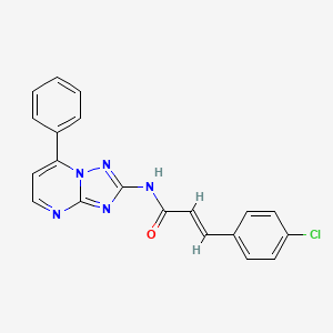 3-(4-chlorophenyl)-N-(7-phenyl[1,2,4]triazolo[1,5-a]pyrimidin-2-yl)acrylamide