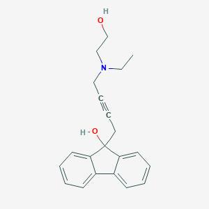 molecular formula C21H23NO2 B362268 9-{4-[Ethyl-(2-hydroxy-ethyl)-amino]-but-2-ynyl}-9H-fluoren-9-ol CAS No. 372970-76-8