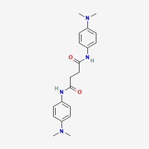 molecular formula C20H26N4O2 B3622691 N,N'-bis(4-dimethylaminophenyl)butanediamide 