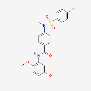 4-[[(4-chlorophenyl)sulfonyl](methyl)amino]-N-(2,5-dimethoxyphenyl)benzamide