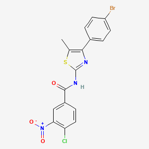 N-[4-(4-bromophenyl)-5-methyl-1,3-thiazol-2-yl]-4-chloro-3-nitrobenzamide