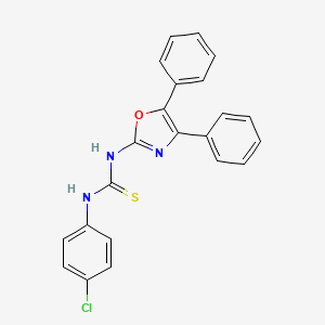 molecular formula C22H16ClN3OS B3622739 1-(4-Chlorophenyl)-3-(4,5-diphenyl-1,3-oxazol-2-yl)thiourea 