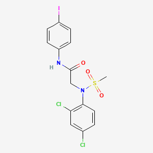 molecular formula C15H13Cl2IN2O3S B3622746 N~2~-(2,4-dichlorophenyl)-N~1~-(4-iodophenyl)-N~2~-(methylsulfonyl)glycinamide 