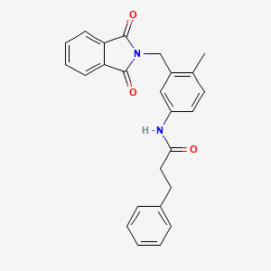 N-{3-[(1,3-dioxo-1,3-dihydro-2H-isoindol-2-yl)methyl]-4-methylphenyl}-3-phenylpropanamide