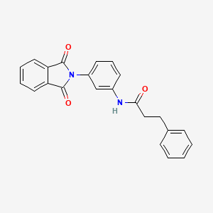 molecular formula C23H18N2O3 B3622766 N-[3-(1,3-dioxo-1,3-dihydro-2H-isoindol-2-yl)phenyl]-3-phenylpropanamide 