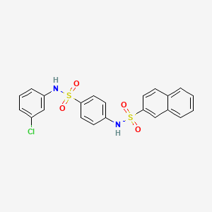 N-(4-{[(3-chlorophenyl)amino]sulfonyl}phenyl)-2-naphthalenesulfonamide