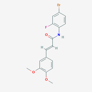 N-(4-bromo-2-fluorophenyl)-3-(3,4-dimethoxyphenyl)acrylamide