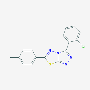 molecular formula C16H11ClN4S B362283 3-(2-Chlorophenyl)-6-(4-methylphenyl)[1,2,4]triazolo[3,4-b][1,3,4]thiadiazole CAS No. 577964-78-4