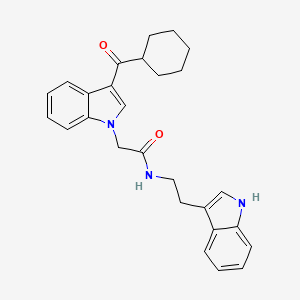 2-(3-Cyclohexanecarbonyl-1H-indol-1-YL)-N-[2-(1H-indol-3-YL)ethyl]acetamide